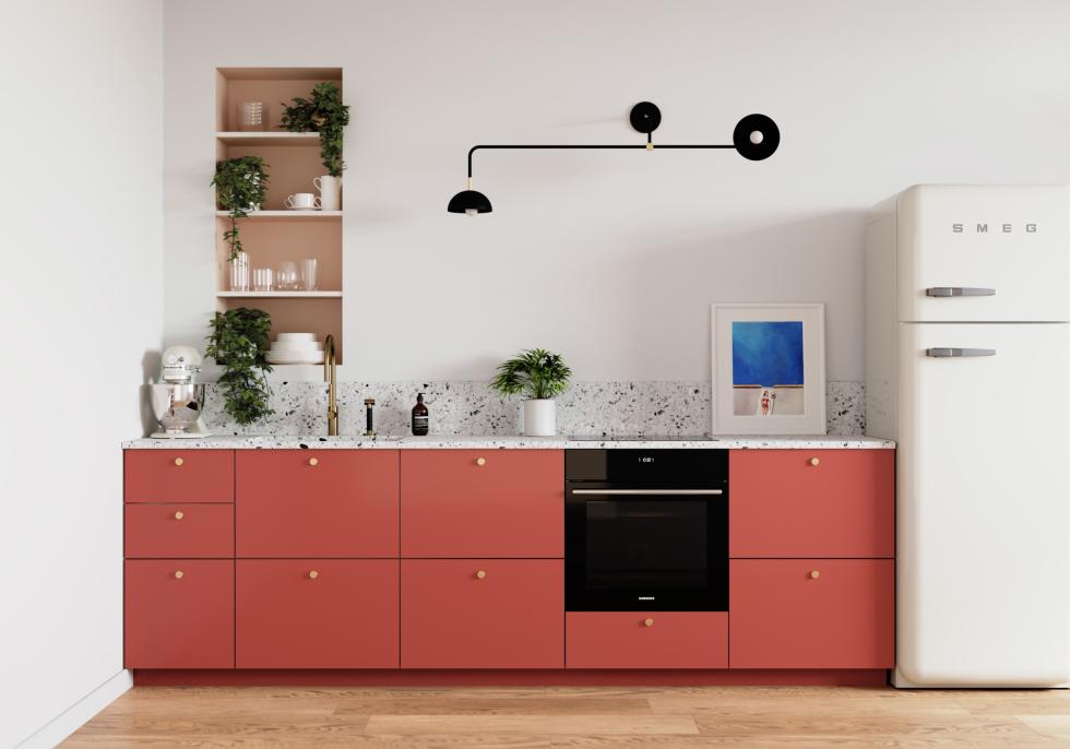 Ikea Küche mit Fronten von Plum in Terra
